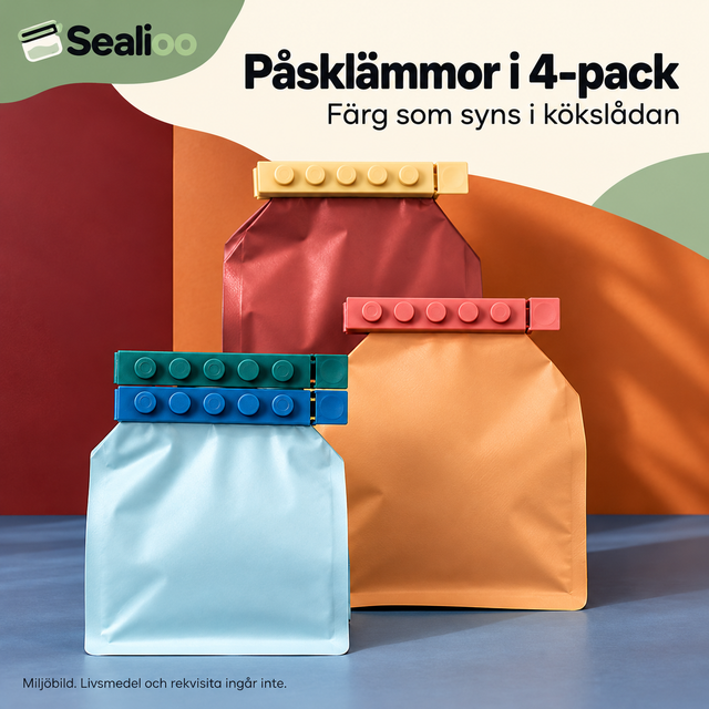 Sealioo™ – Färgglada påsklämmor, 4-pack